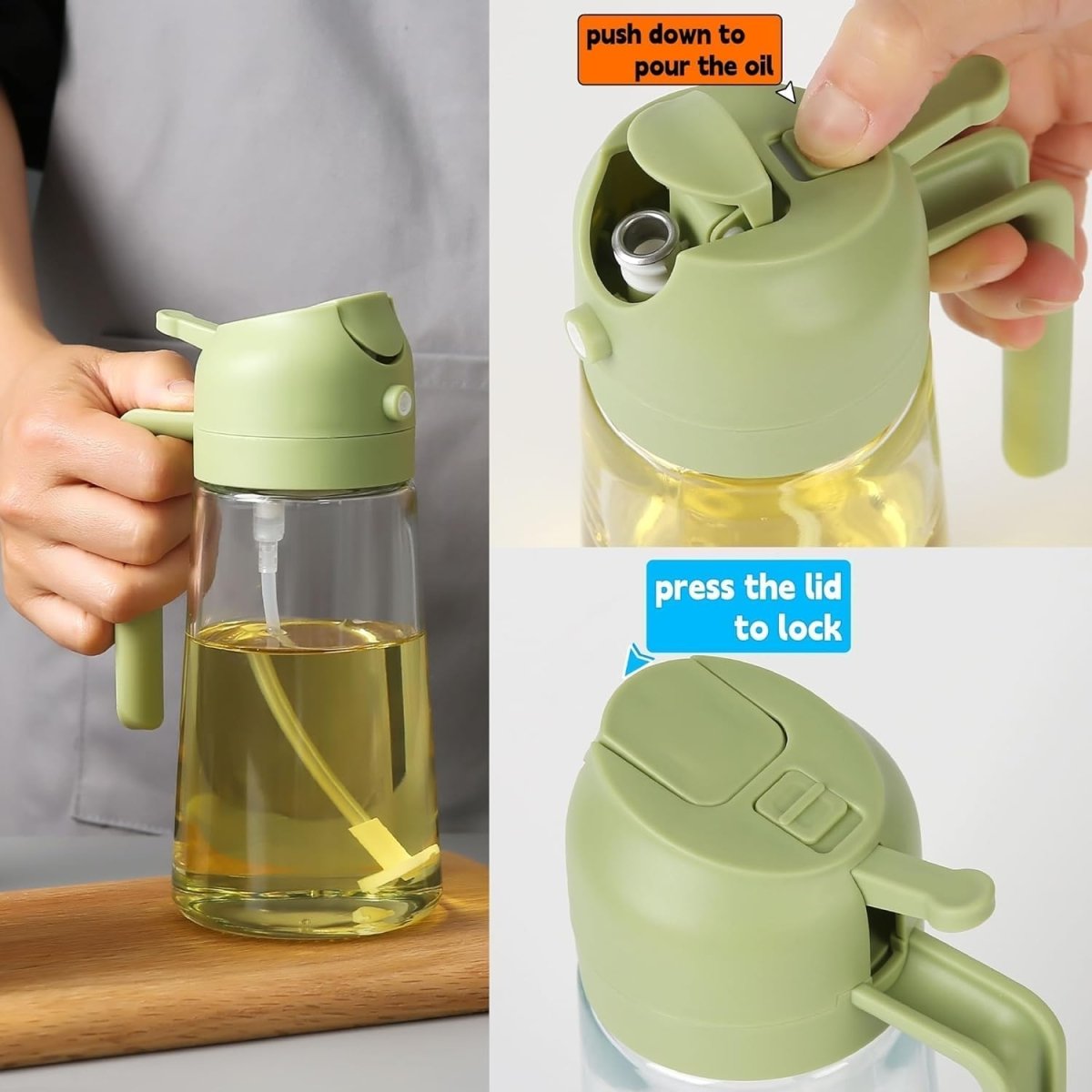 Welofy 2 in 1 Oil Sprayer and Dispenser Bottle - 500ml