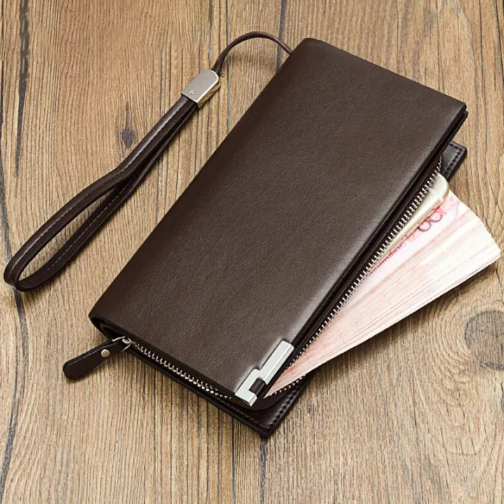 Long Wallet For Men Slim Money Mobile Men Leather Wallet Card Holder