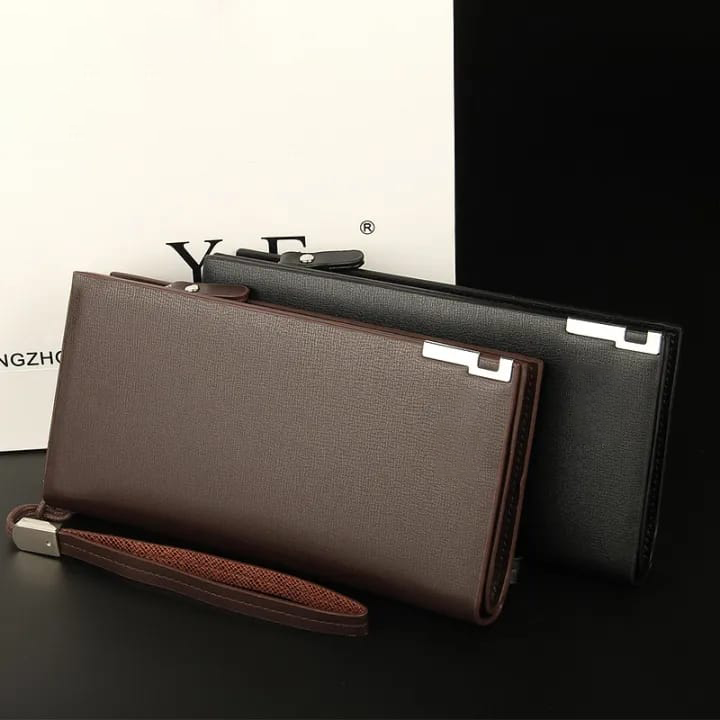 Long Wallet For Men Slim Money Mobile Men Leather Wallet Card Holder
