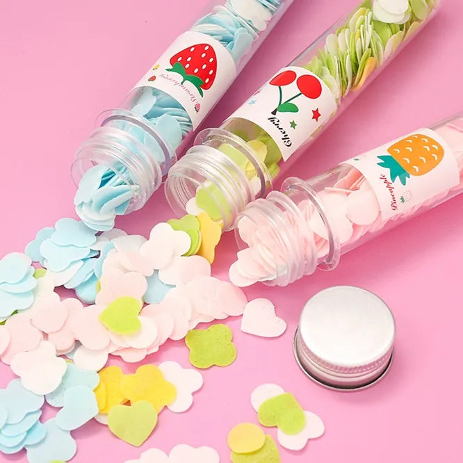 Mini Flower Paper Soap Confetti – Foaming Travel Soap for Hand and Body Cleaning