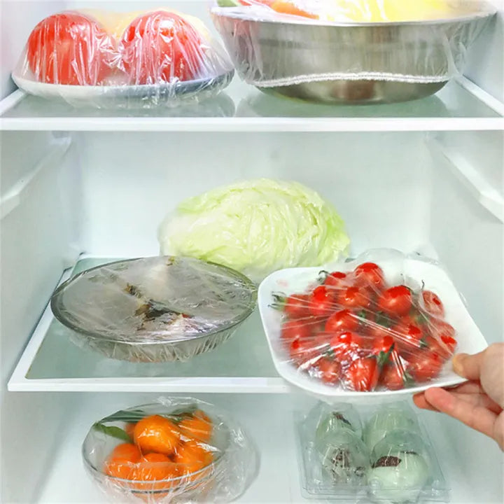 Plastic Wrap – Durable Disposable Food Covers (100 Pcs Pack)