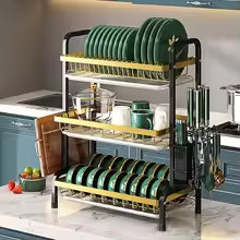 Stainless Steel Dish Drying Rack – 2 or 3 Tiers