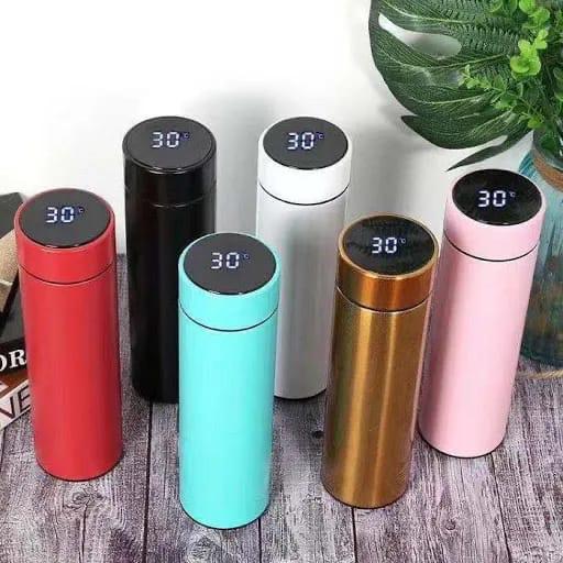 Temperature Display Vacuum Insulated Water Bottle Multi Colors