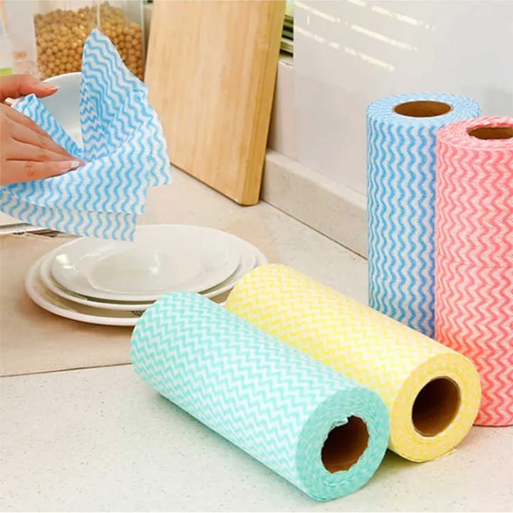 Disposable Kitchen Cleaning Towels (50 Sheets/Roll)