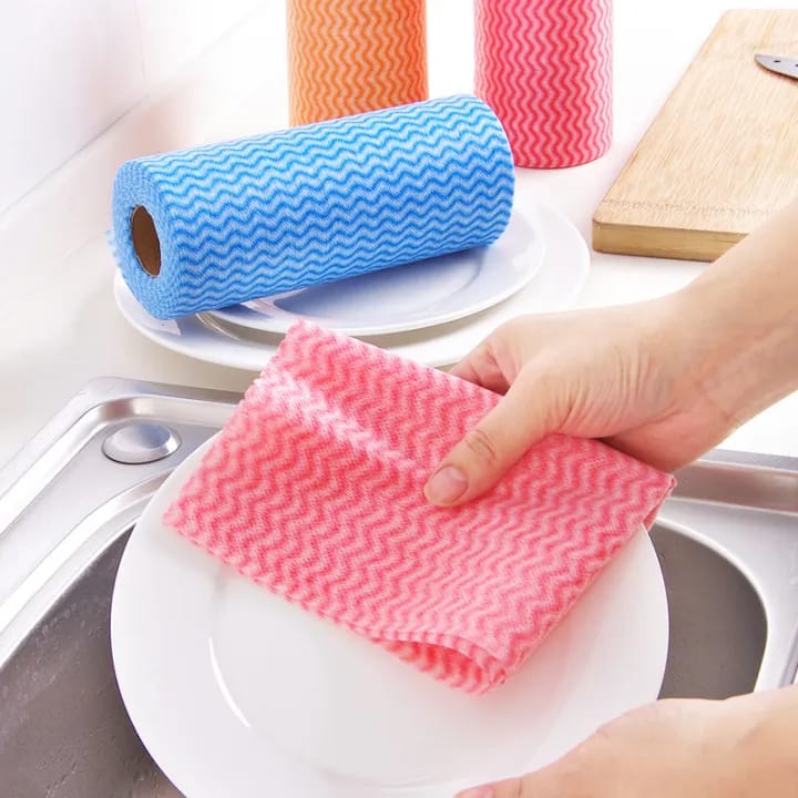 Disposable Kitchen Cleaning Towels (50 Sheets/Roll)