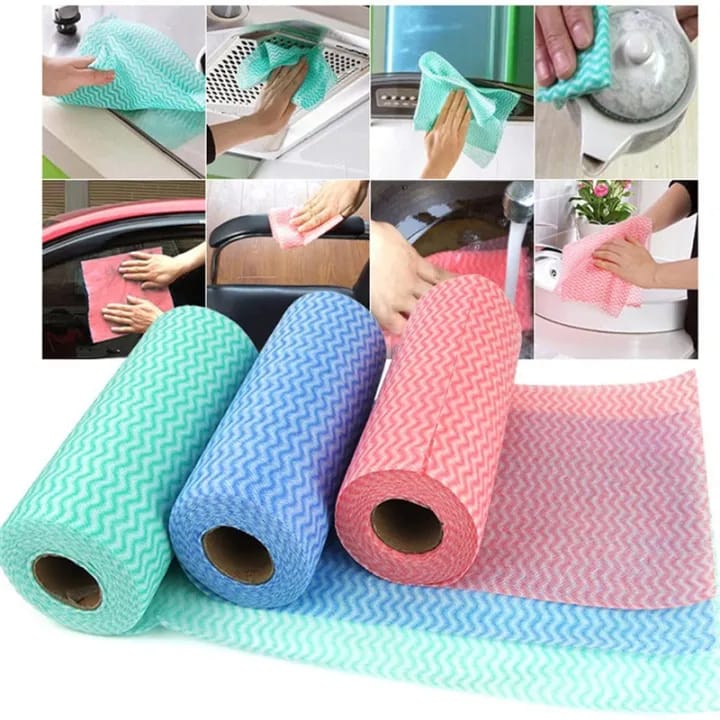 Disposable Kitchen Cleaning Towels (50 Sheets/Roll)