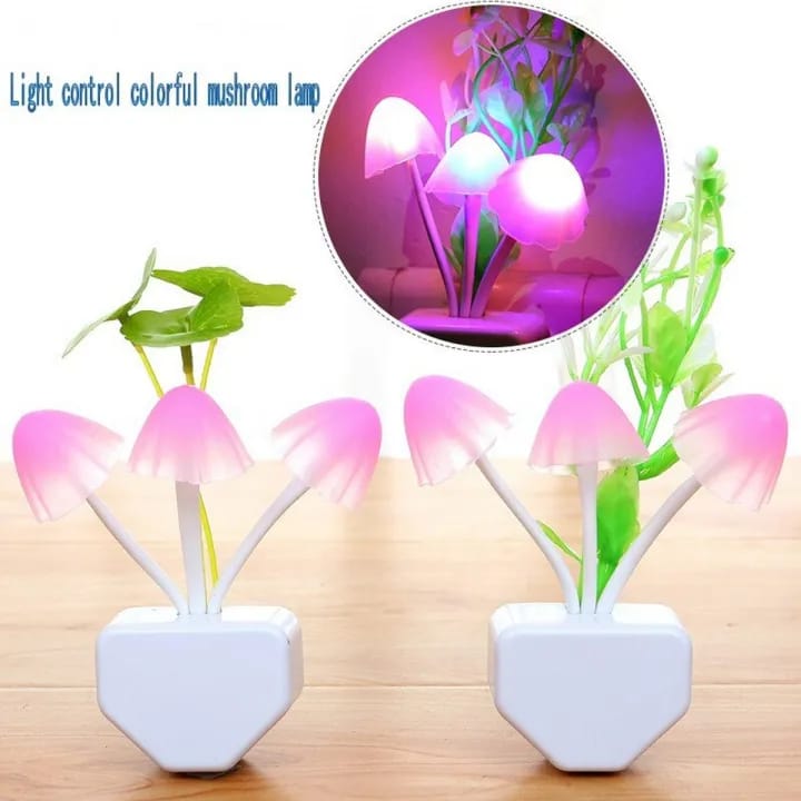 LED Night Light Mushroom Lamp With Automatic Sensor Control