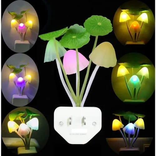 LED Night Light Mushroom Lamp With Automatic Sensor Control