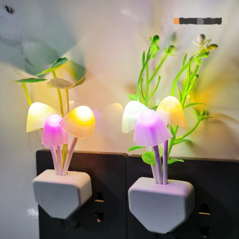 LED Night Light Mushroom Lamp With Automatic Sensor Control