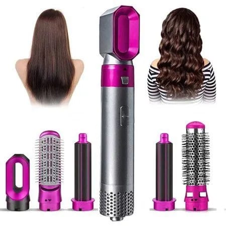 5 in 1 Hair Styler Multi-Function Professional Styling Tool Hair Dryer, Hair Curler, Hot Air Comb, Hair Straightener