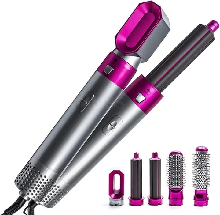 5 in 1 Hair Styler Multi-Function Professional Styling Tool Hair Dryer, Hair Curler, Hot Air Comb, Hair Straightener