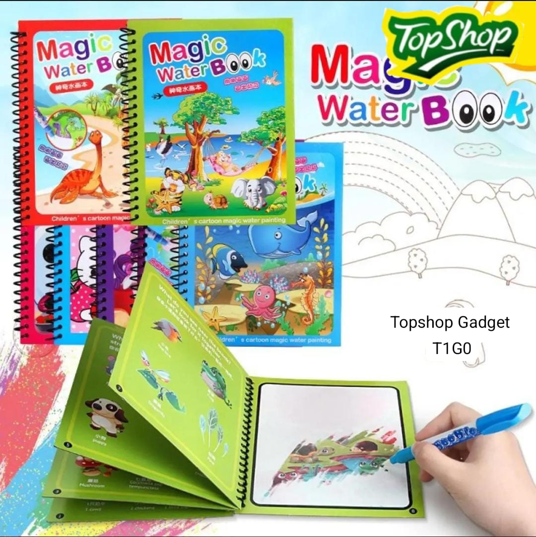 Magic Water Book Painting Drawing Coloring Board Book Doodle & Magic Water Pen