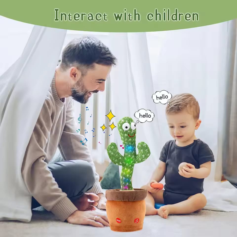 Kids Dancing Talking Cactus Toys Interactive Talking Sunny Cactus  Toy Home Decoration for Children