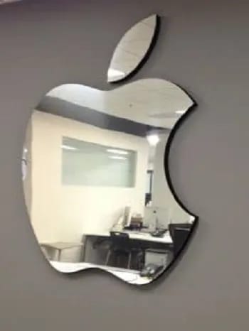 Apple Shape Mirror Wall Sticker