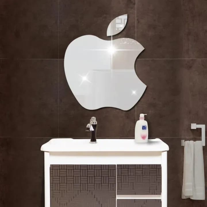 Apple Shape Mirror Wall Sticker