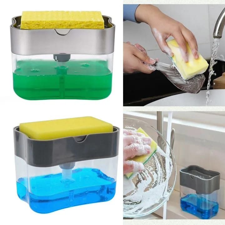 Soap Pump Dispenser Sponge Holder Kitchen