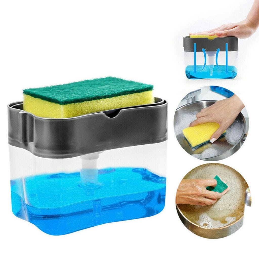 Soap Pump Dispenser Sponge Holder Kitchen