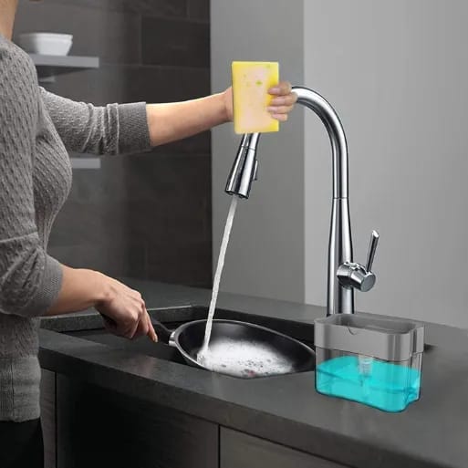 Soap Pump Dispenser Sponge Holder Kitchen