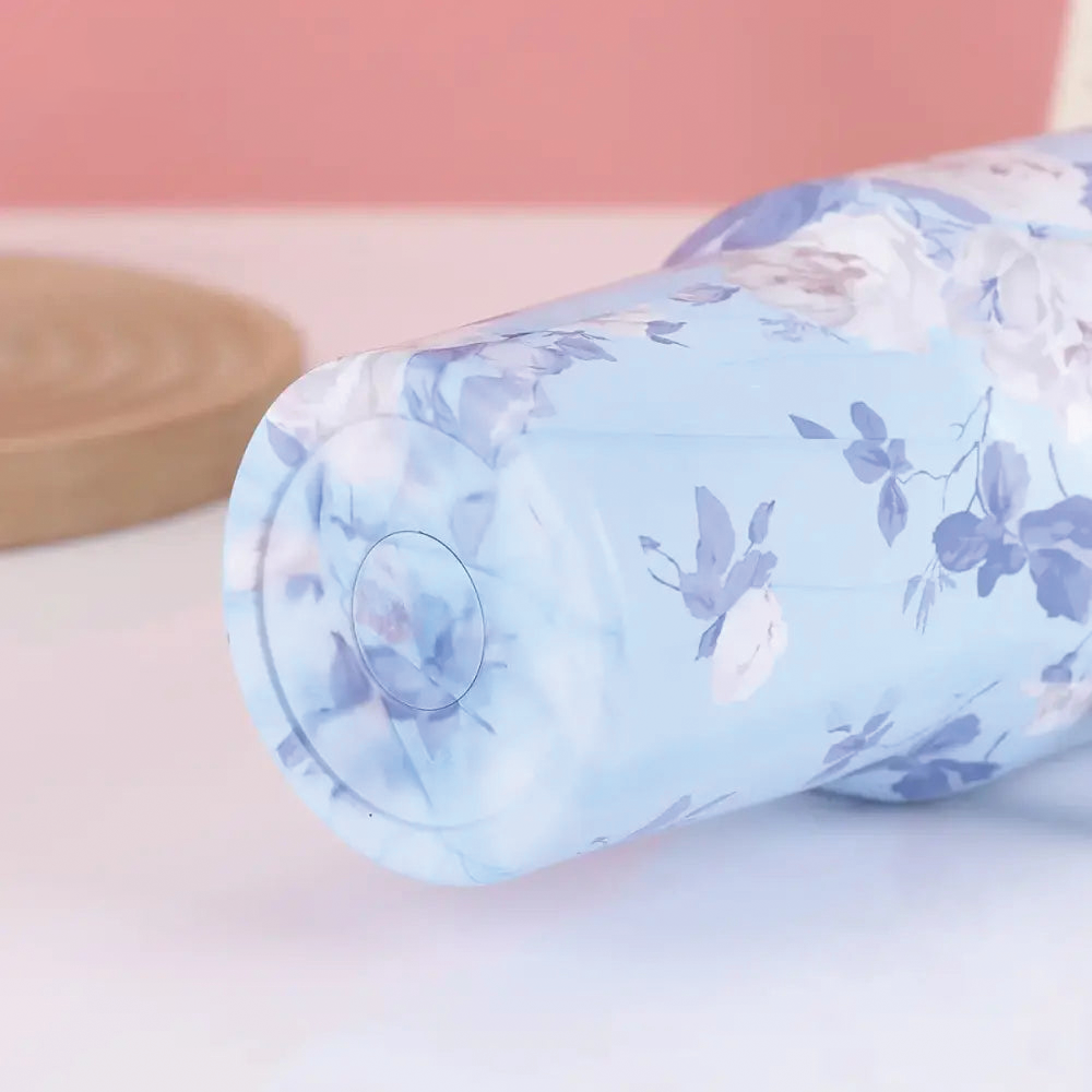 Floral Flowers 40 OZ Tumbler with Handle Insulated Stainless Steel Water Bottles