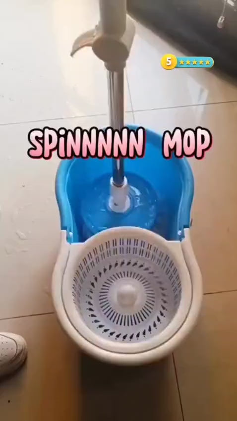 Plastic Spin Mop 360° Degree Rotation Push/Pull Micro Fiber Mop head with Long Handle
